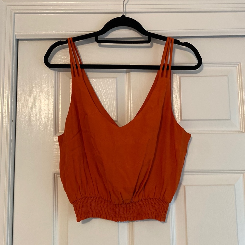 Red Free People Crop Top